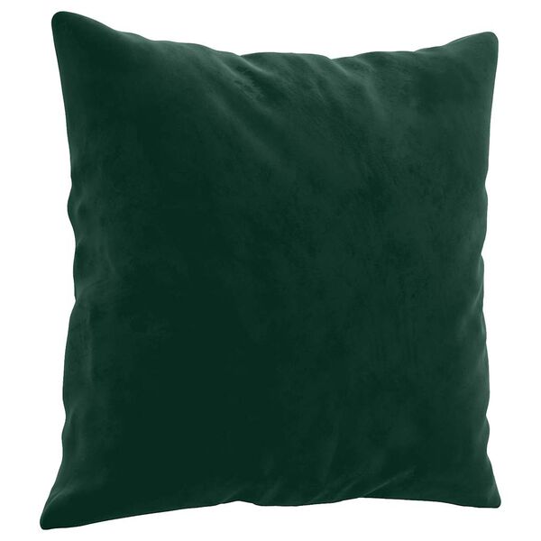 vidaXL Cojines decorativos 2 uds terciopelo verde oscuro 40x40 cm