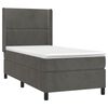 vidaXL Cama box spring con colch&oacute;n terciopelo gris oscuro 90x200 cm