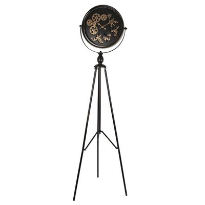 Gifts Amsterdam Reloj de suelo radar Lisboa metal negro 41,5x6x173,5cm