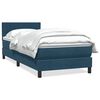 vidaXL Cama box spring con colch&oacute;n terciopelo azul oscuro 80x210 cm