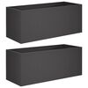 vidaXL Macetero de Jard&iacute;n 2 uds. Negro 100 x 40 x 40 cm