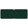 vidaXL Cabecero de cama acolchado terciopelo verde oscuro 140 cm