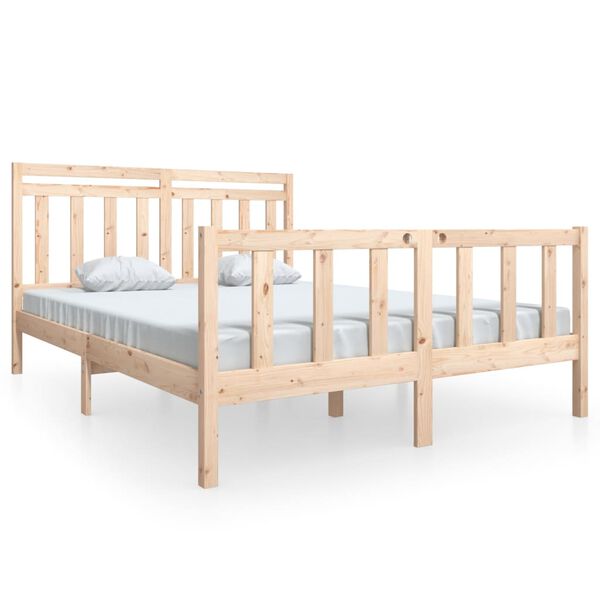 vidaXL Estructura de cama de madera maciza 160x200 cm