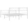 vidaXL Estructura cama sin colchón con estribo metal blanco 150x200 cm