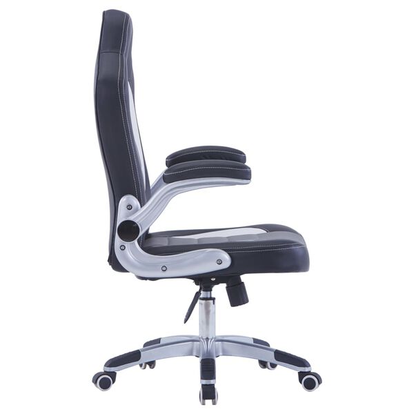 vidaXL Silla de gaming de cuero sint&eacute;tico negro