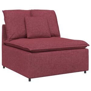 vidaXL M&oacute;dulo central de sof&aacute; modular con cojines, color rojo vino, 100 cm
