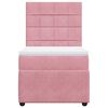 vidaXL Cama box spring con colch&oacute;n terciopelo rosa 90x190 cm