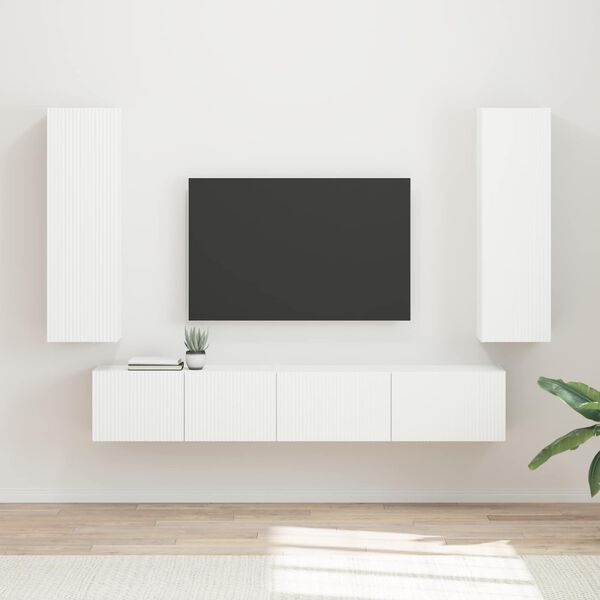 vidaXL Conjunto de mueble de TV 3 pcs Madera de ingenier&iacute;a