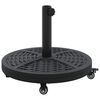 vidaXL Base para sombrilla 15.2 kg Negro Hierro Circular
