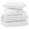vidaXL Juego de Edred&oacute;n con almohada 3 uds. Blanco Microfibra