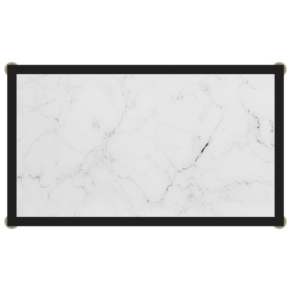 vidaXL Mesa de consola vidrio templado blanco 60x35x75 cm