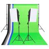 vidaXL Kit iluminaci&oacute;n de estudio fotogr&aacute;fico con fondos y softboxes