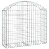 vidaXL Cesta de gaviones forma arco hierro galvanizado 100x30x80/100cm
