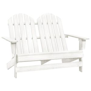 vidaXL Silla Adirondack de jard&iacute;n 2 plazas madera de abeto blanco