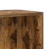 vidaXL Mesa auxiliar madera contrachapada roble ahumado 33x33x34,5 cm