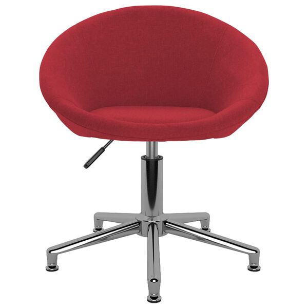 vidaXL Sillas de comedor giratorias 6 unidades tela rojo vino tinto