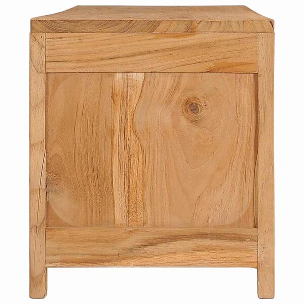 vidaXL Mueble de TV de madera de teca maciza 115x30x35 cm