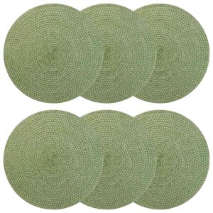 vidaXL Manteles de yute 6 uds. Verde oliva 100% Yute Tossa