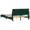 vidaXL Estructura de cama con LED sin colch&oacute;n Hanko terciopelo verde oscuro 140x200 cm