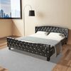 vidaXL Cama con colch&oacute;n viscoel&aacute;stico cuero sint&eacute;tico negro 180x200cm