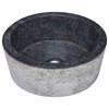 vidaXL Lavabo m&aacute;rmol negro &Oslash;40x15 cm