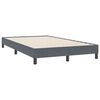 vidaXL Cama box spring con colch&oacute;n terciopelo gris oscuro 120x220 cm