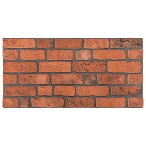 vidaXL Paneles de pared 3D dise&ntilde;o de ladrillo 10 uds EPS terracota