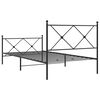 vidaXL Estructura cama sin colch&oacute;n con estribo metal negro 100x190 cm