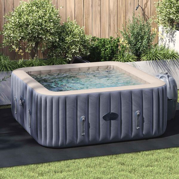 vidaXL Tapiz de suelo piscina geotextil poli&eacute;ster gris claro 300x220cm