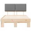 vidaXL Estructura de Cama con Cabecera Tapizada Gris Claro