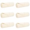 vidaXL Mantitas de Sof&aacute; 6 pcs Crema 210 x 140 cm Lana