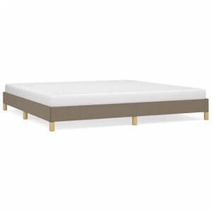 vidaXL Cama sin colch&oacute;n tela gris taupe 200x200 cm