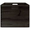 vidaXL Caja de madera con asas madera maciza pino negra 40x30x23 cm