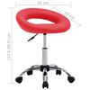 vidaXL Silla de comedor giratoria de cuero sintética roja