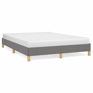 vidaXL Cama sin colch&oacute;n de tela gris oscuro 160x200 cm