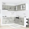 vidaXL Mueble cocina Kalmar gris hormig&oacute;n 11 pzas madera contrachapada