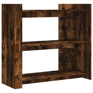 vidaXL Mesa consola de madera de ingenier&iacute;a roble ahumado 100x35x90 cm
