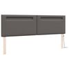 vidaXL Cabecero LED Gris 180 cm Cuero sint&eacute;tico