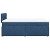 vidaXL Cama box spring con colch&oacute;n tela azul 120x200 cm