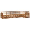 vidaXL Conjunto de sof&aacute;s de exterior 6 uds. Natural Poli&eacute;ster