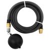 vidaXL Manguera de succi&oacute;n con conectores de lat&oacute;n PVC negro 29 mm 10m