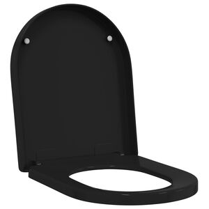 vidaXL Asiento de WC Ajustable Negro 48 x 36,5 x 4,5 cm Polipropileno