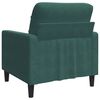 vidaXL Sillón de terciopelo verde oscuro 60 cm