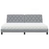 vidaXL Cama con colch&oacute;n tela gris claro 200x200 cm