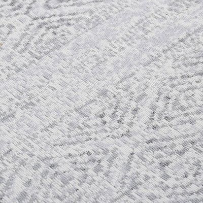 vidaXL Alfombra de algodón gris claro 100x300 cm