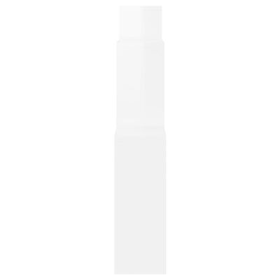 vidaXL Estante cubo de pared contrachapado blanco brillo 80x15x78,5 cm