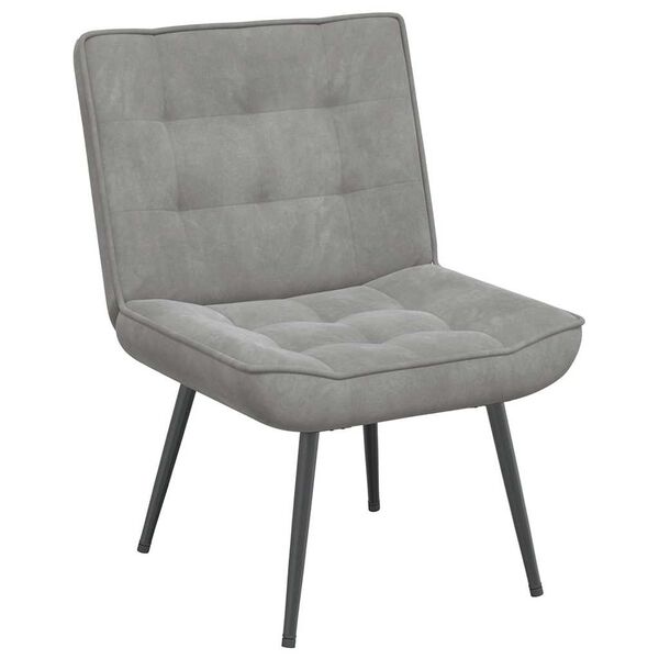 vidaXL Sill&oacute;n de relax con reposapi&eacute;s terciopelo gris claro