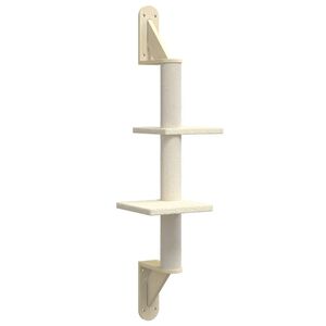 vidaXL &Aacute;rbol rascador para gatos de pared crema 108 cm