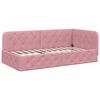 vidaXL Estructura de cama en esquina Rosa 90 x 190 cm Terciopelo