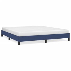 vidaXL Cama sin colch&oacute;n tela azul 160x200 cm